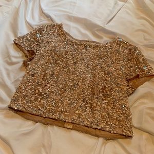 Sequined Formal Top